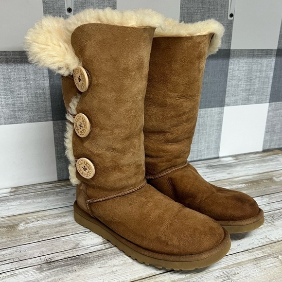 UGG Bailey Button Triplet Shearling Tall Boot - Picture 3 of 16